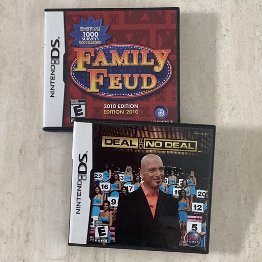 Family Feud Nintendo DS Game & Deal Or No Deal Nintendo DS Games Lot Of 2 CIB